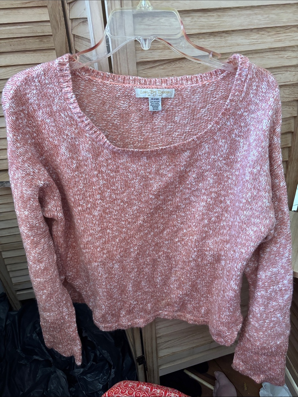 Love By Design Marled Scoop Neck Sweater XL